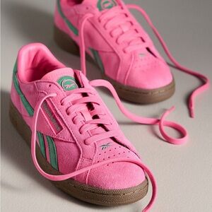 Reebok Women's Vibrant Pink and Green Sneakers